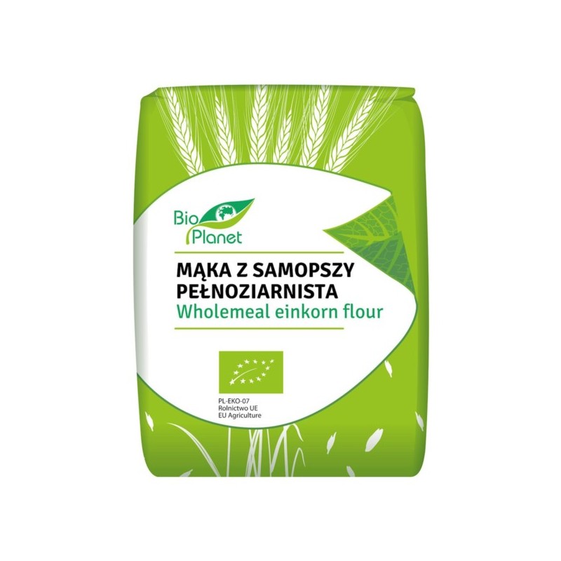 BIO PLANET Mąka z Samposzy Pełnoziarnista BIO 1kg