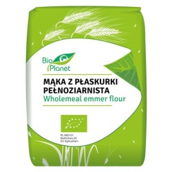 BIO PLANET Mąka z Płastunki Pełnoziarnista BIO 1kg