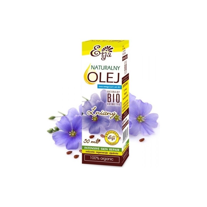 Etja Olej Lniany Bio 50Ml Działa Nawilżająco
