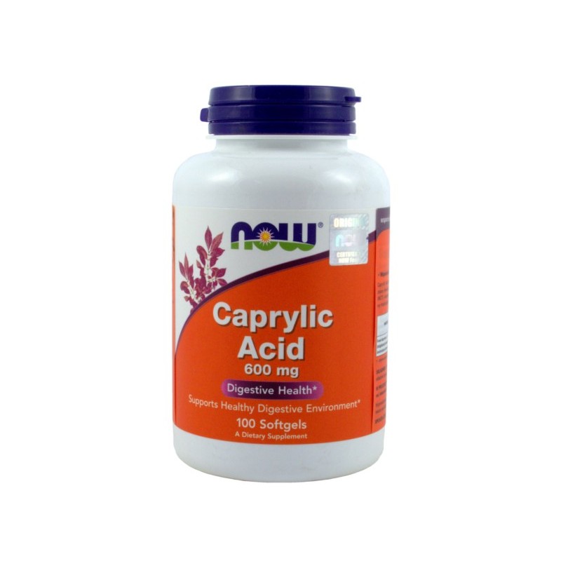 Now Foods Kwas Kaprylowy 600 Mg 100 T