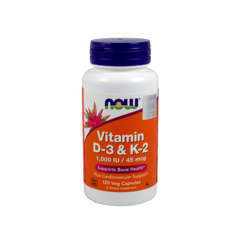 Now Foods Witamina D3+K2 120 K