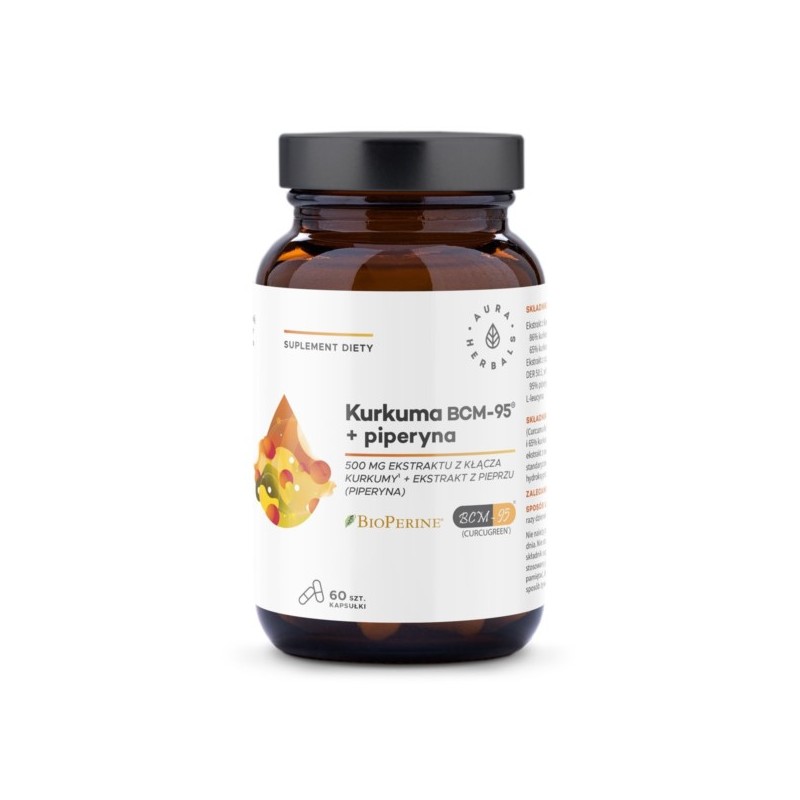 Aura Herbals Kurkuma BCM-95 + piperyna 60 szt