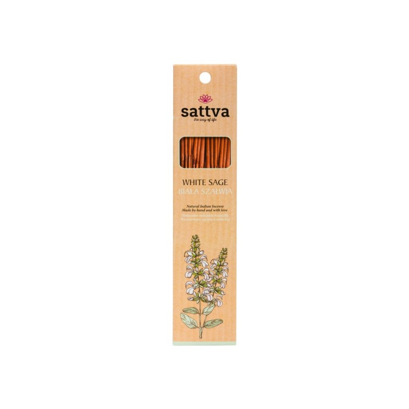 Sattva Naturalne Kadzidła Biała Szałwia 30G