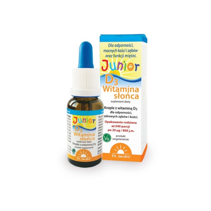 Dr Jacob's Witamina D3 Junior Witamina Słońca 20