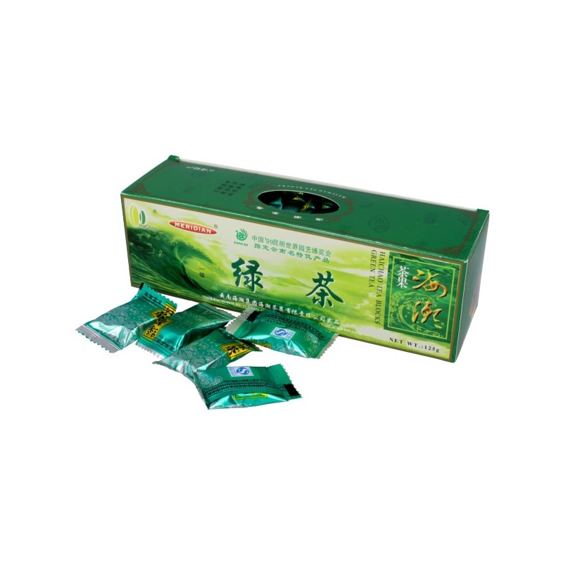 Meridian Herbata Zielona Prasowana W Kostkach 125G