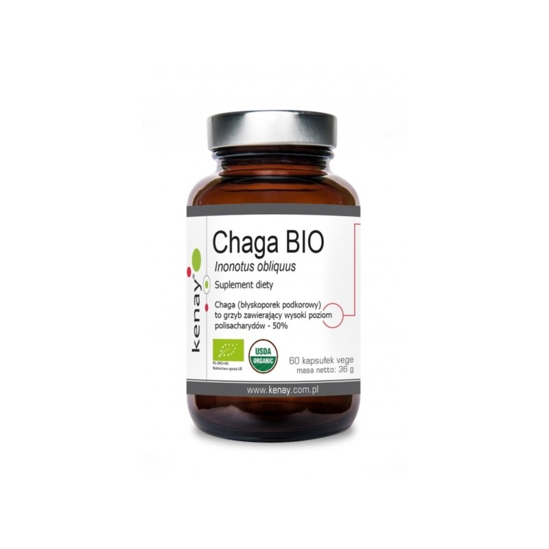 Kenay Chaga BIO Inonotus obliquus 60 kapsułek vege