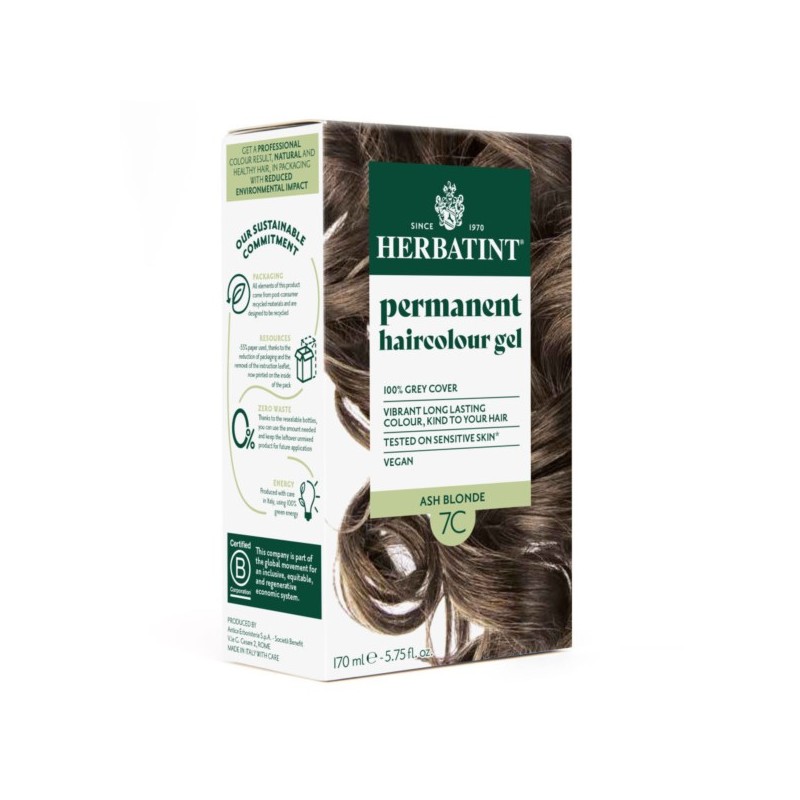 Herbatint Farba w żelu 7C Popielaty Blond 170 ml