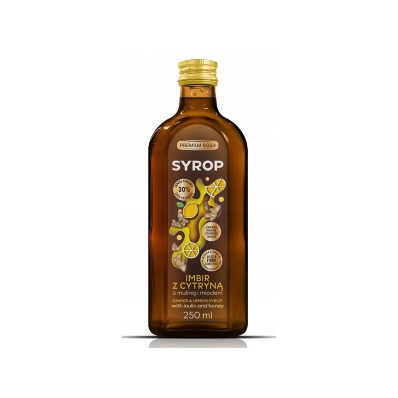 Premium Rosa Syrop Imbir z cytryną inuliną i miód