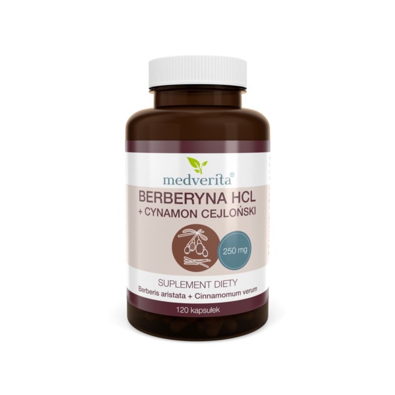 Medverita Berberyna HCL 98% + Cynamon 120 k