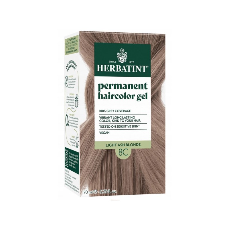 Herbatint Farba 8C Jasny Popielaty Blond 150 ml