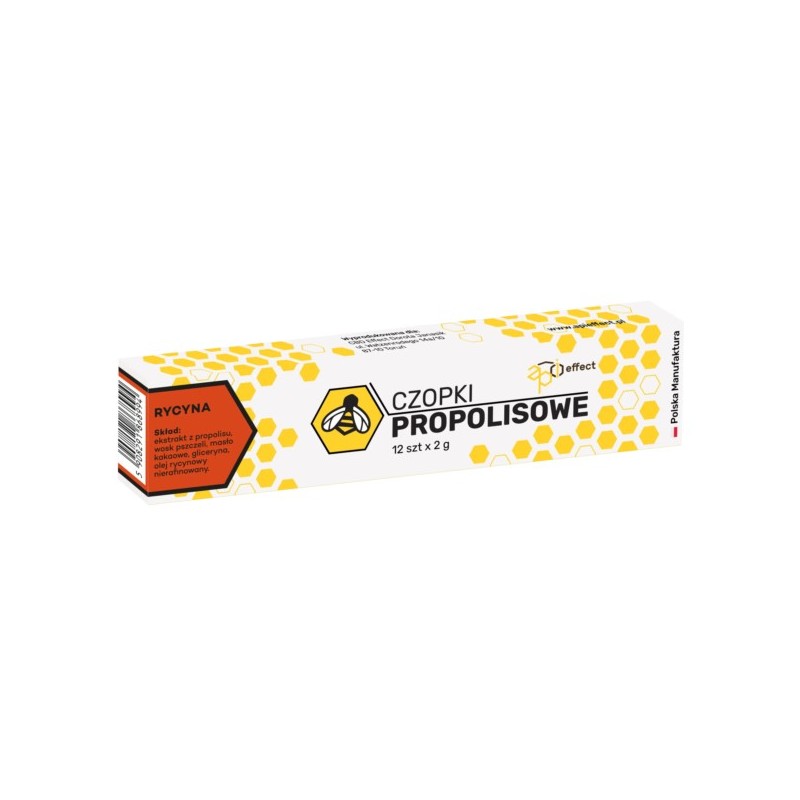 API Effect Czopki Propolisowe RYCYNA 2g 12 szt.