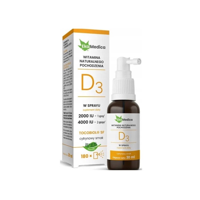 Ekamedica Witamina D3 krople 30ml w sprayu