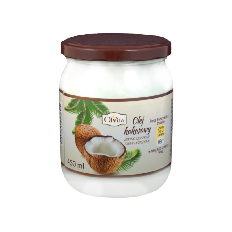 Olvita Olej Kokosowy Zimnotłoczony 450 Ml