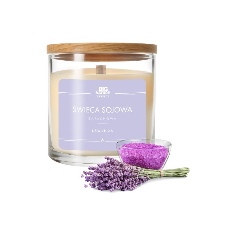 Big Nature Świeca Sojowa LAWENDA 150 g
