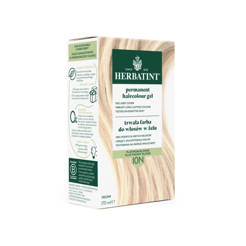 Herbatint Farba w żelu 10N Platynowy Blond 150 ml