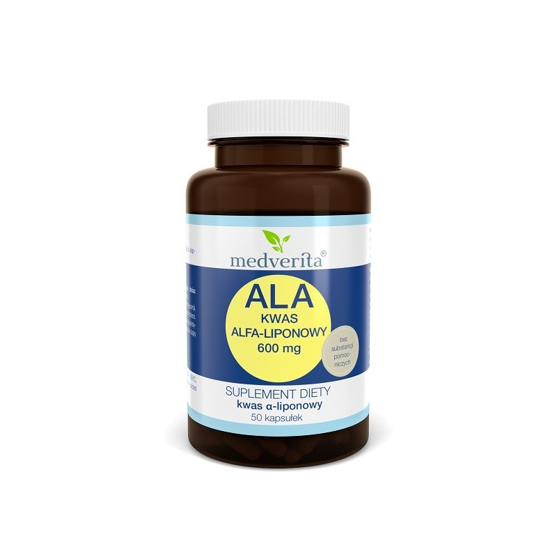 Medverita ALA 600 mg Kwas alfa-liponowy 50 K