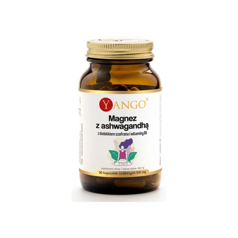 Yango Magnez z ashwagandhą szafraniem i B6 90 k