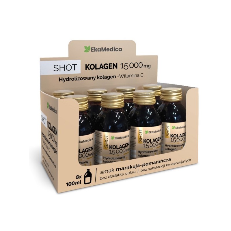 Ekamedica SHOT kolagen 15 000 mg 8x0,1 l