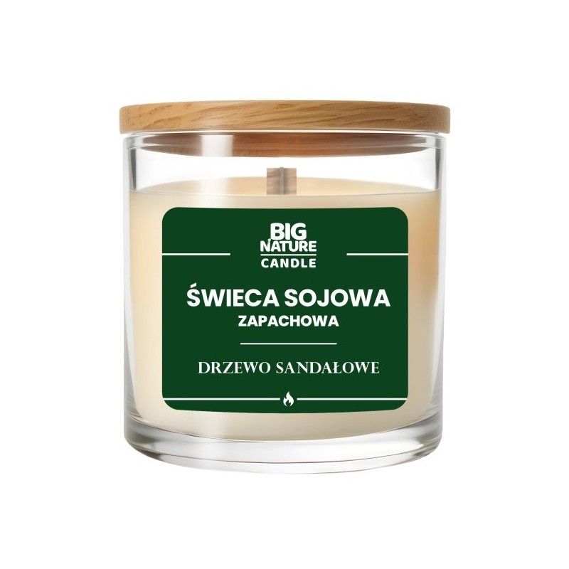Big Nature Świeca Sojowa DRZEWO SANDAŁOWE 225 g