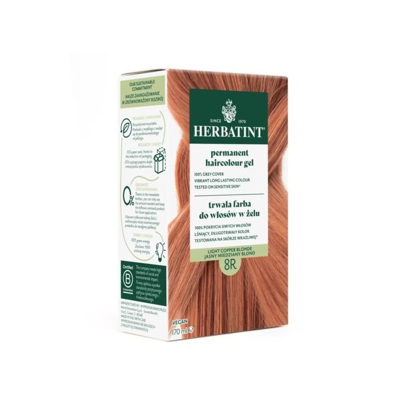 Herbatint Farba 8R Jasny Miedziany Blond 150 ml