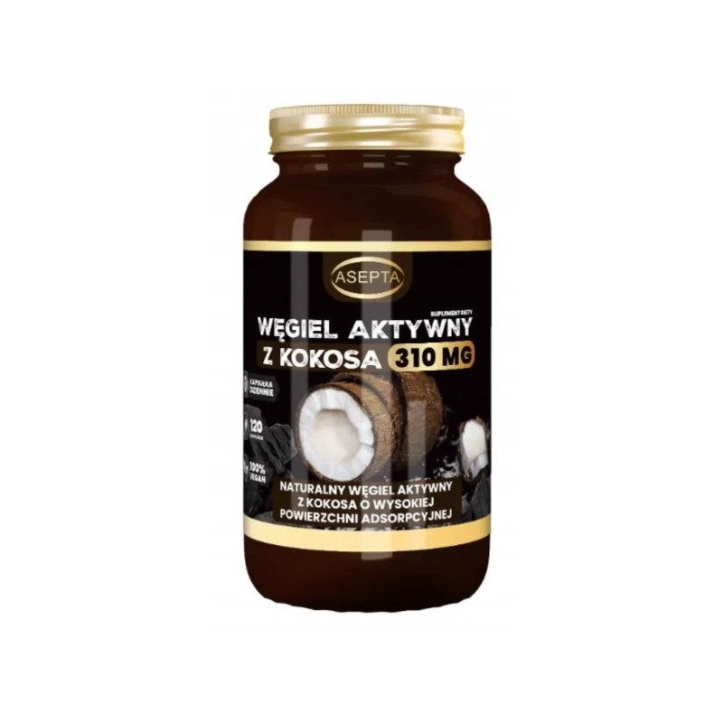 Asepta Węgiel aktywny z kokosa 120 k