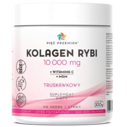 Pięć Przemian Kolagen Rybi truskawkowy 300 g  MSM