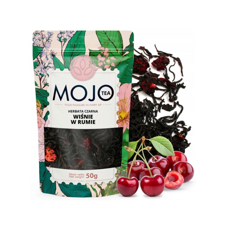 MOJO TEA Wiśnie w Rumie herbata czarna 50 g