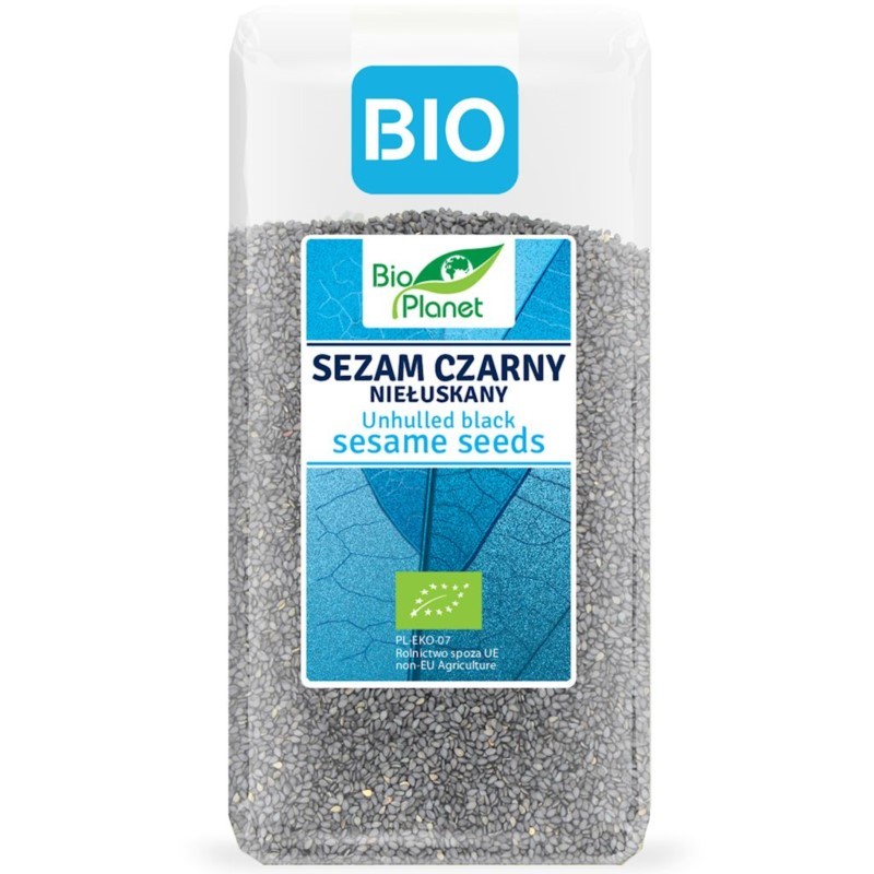 BIO PLANET Sezam czarny niełuskany BIO 200 g