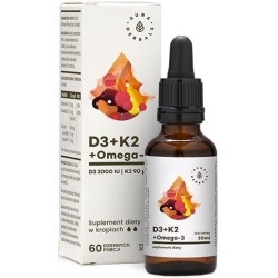 Aura Herbals Witamina D3  K2  Omega 3  30Ml